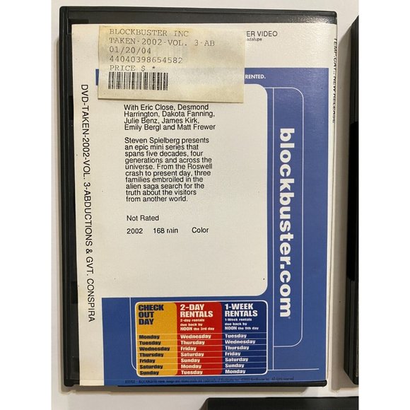 Taken Alien Abduction Blockbuster Rental Cases Vol. 3 4 5 6 DVD - Picture 8 of 11